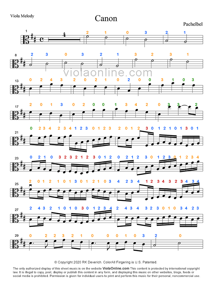 Play Canon in D Music Sheet